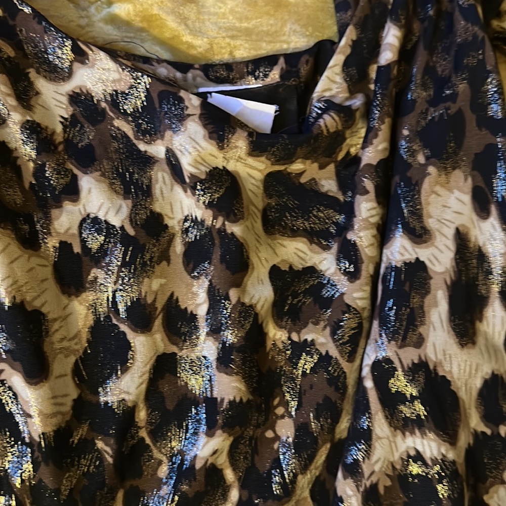 Leopard print rushed dress - Picture 2 of 3